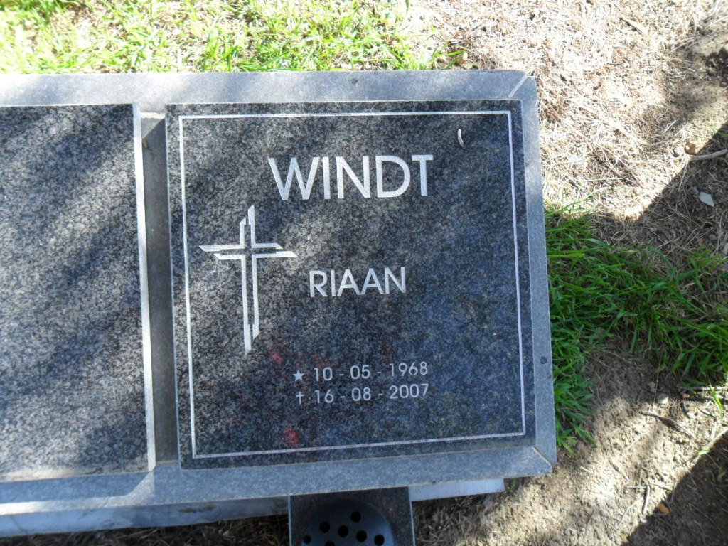 WINDT Riaan 1968-2007
