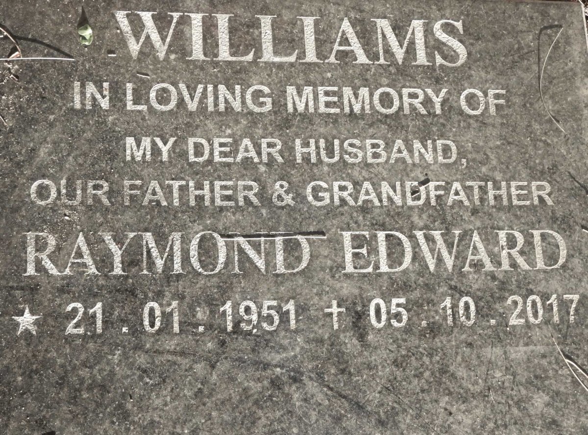 WILLIAMS Raymond Edward 1951-2017
