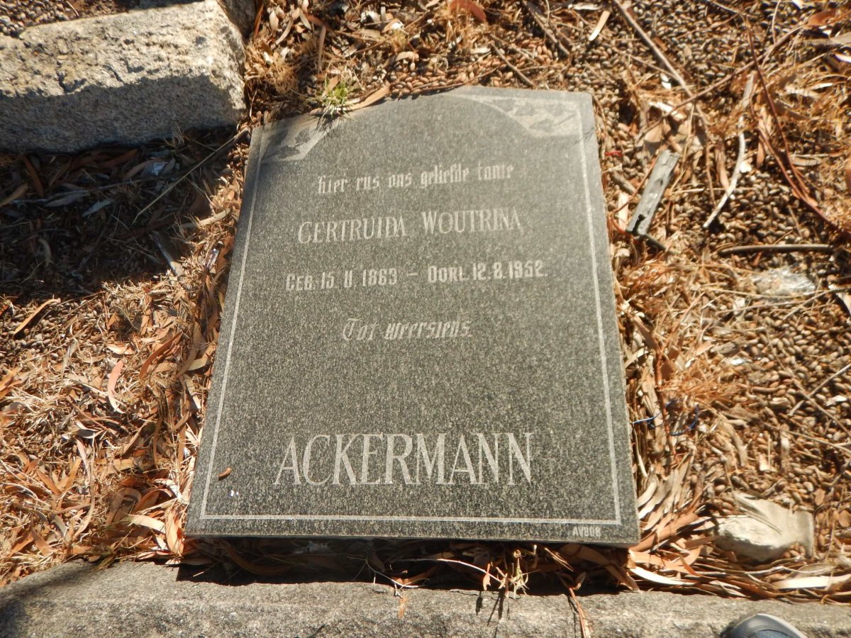 ACKERMANN Gertruida Woutrina 1863-1952