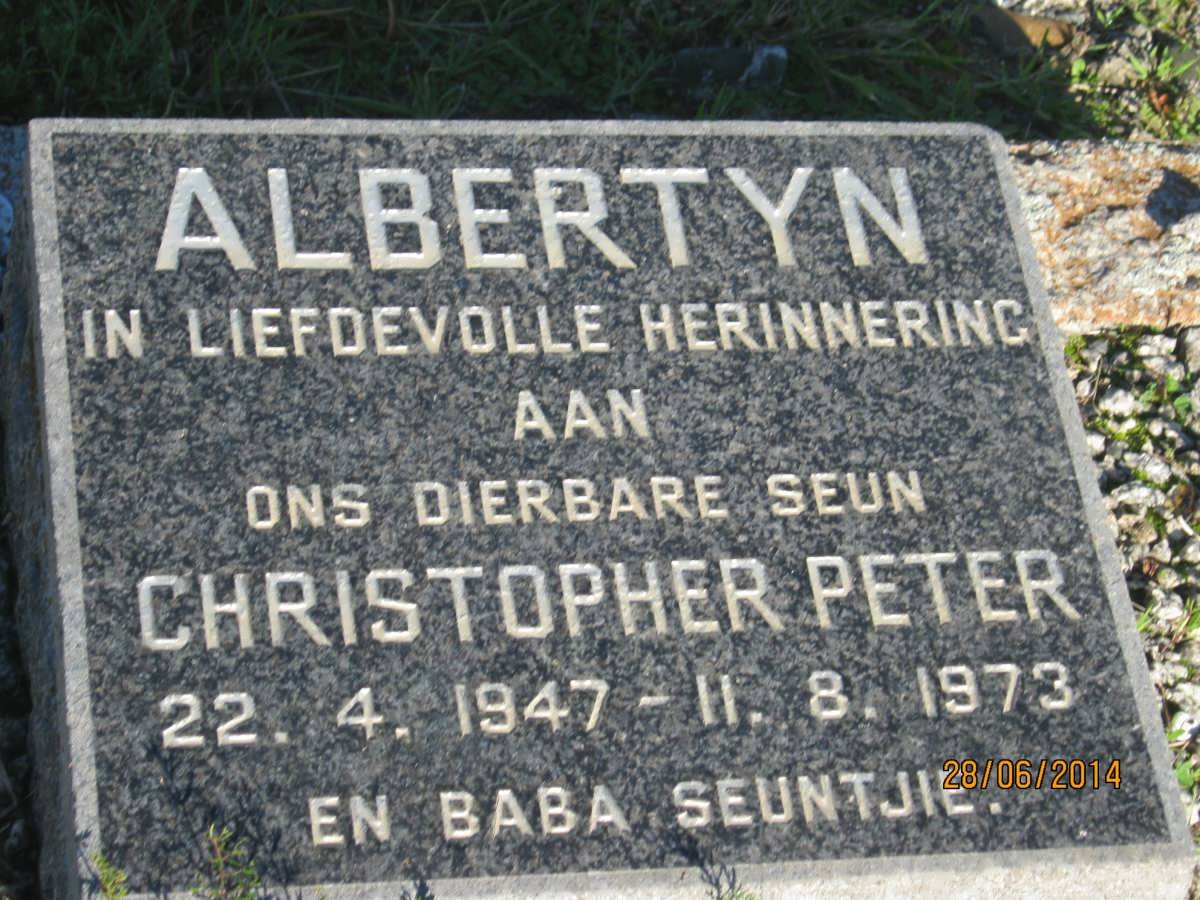 ALBERTYN Christopher Peter 1947-1973