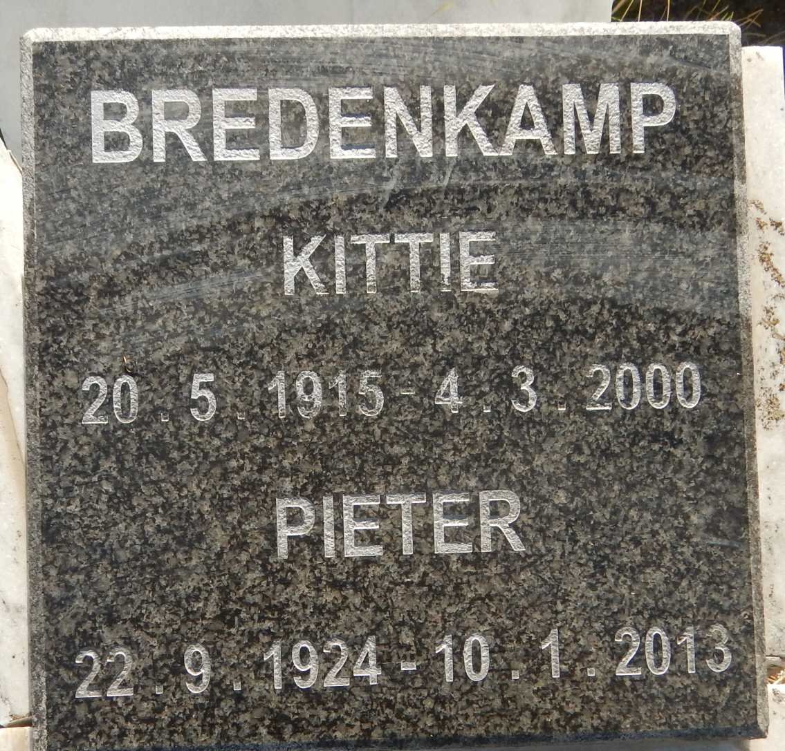 BREDENKAMP Pieter 1924-2013 &amp; Kittie 1915-2000