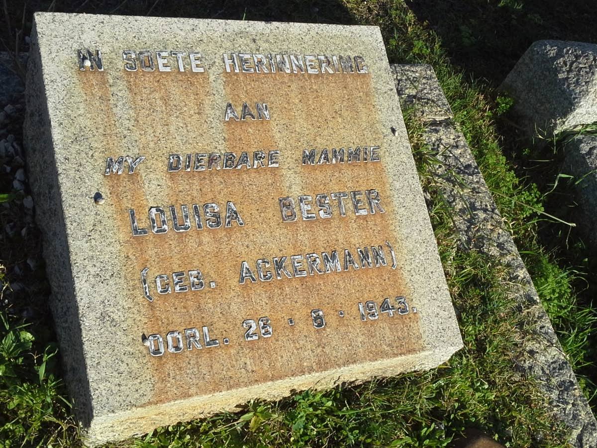 BESTER Louisa nee ACKERMANN -1943