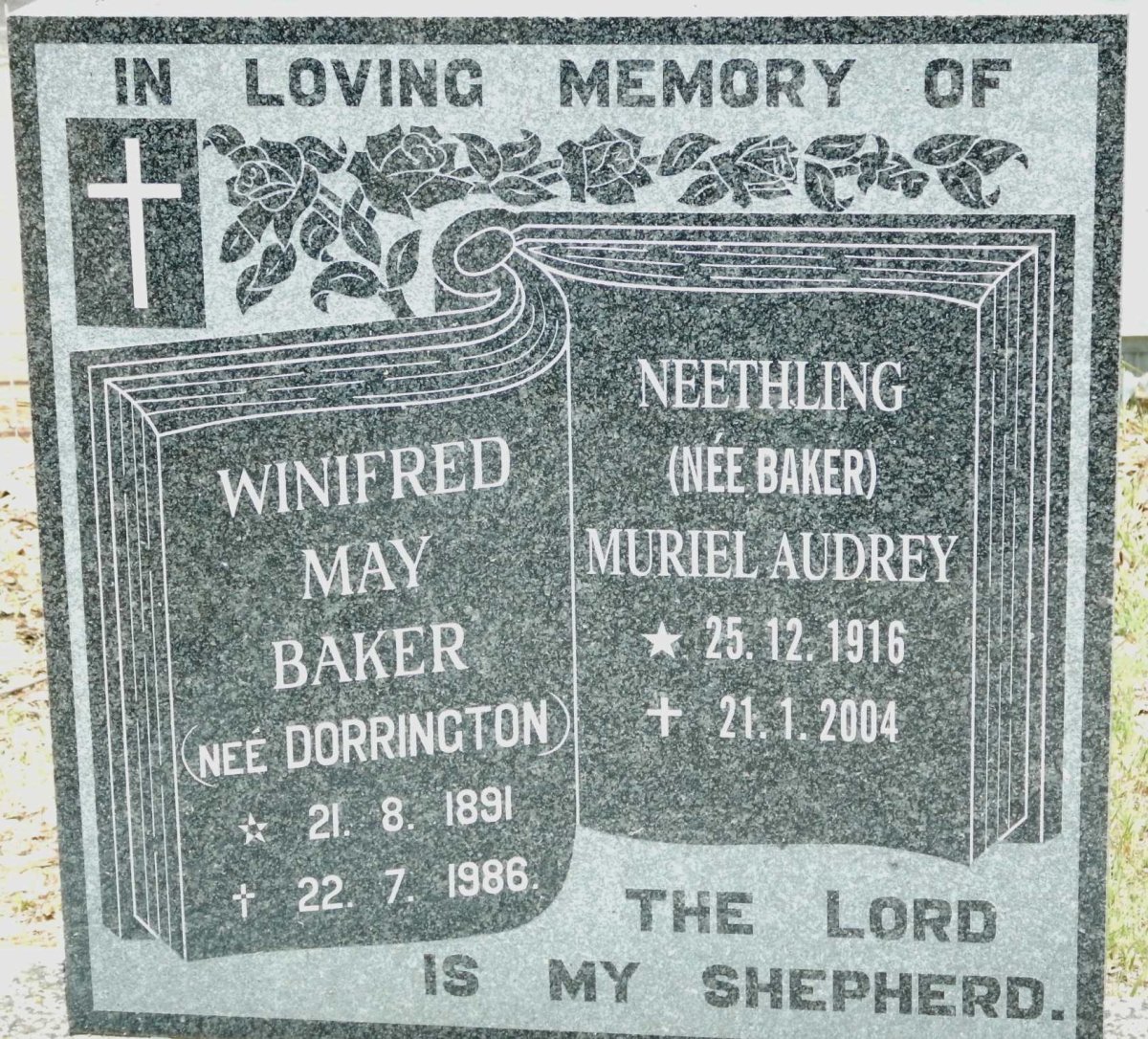BAKER Winifred May nee DORRINGTON 1891-1986 :: NEETHLING Muriel Audrey nee BAKER 1916-2004