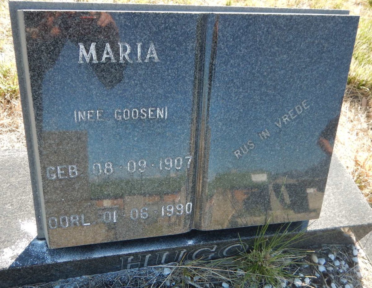 HUGO Maria nee GOOSEN 1907-1990