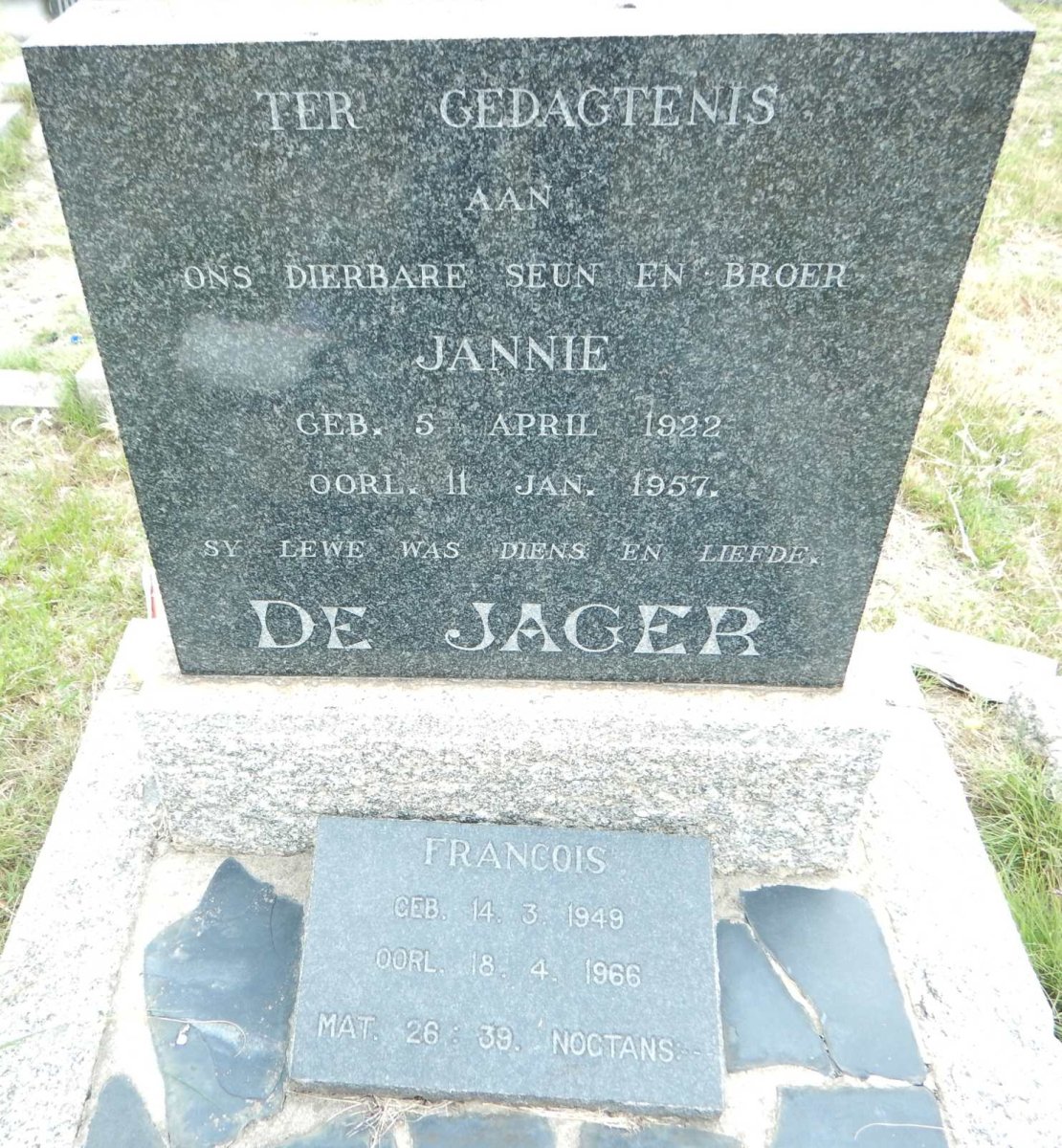 JAGER Jannie, de 1922-1957