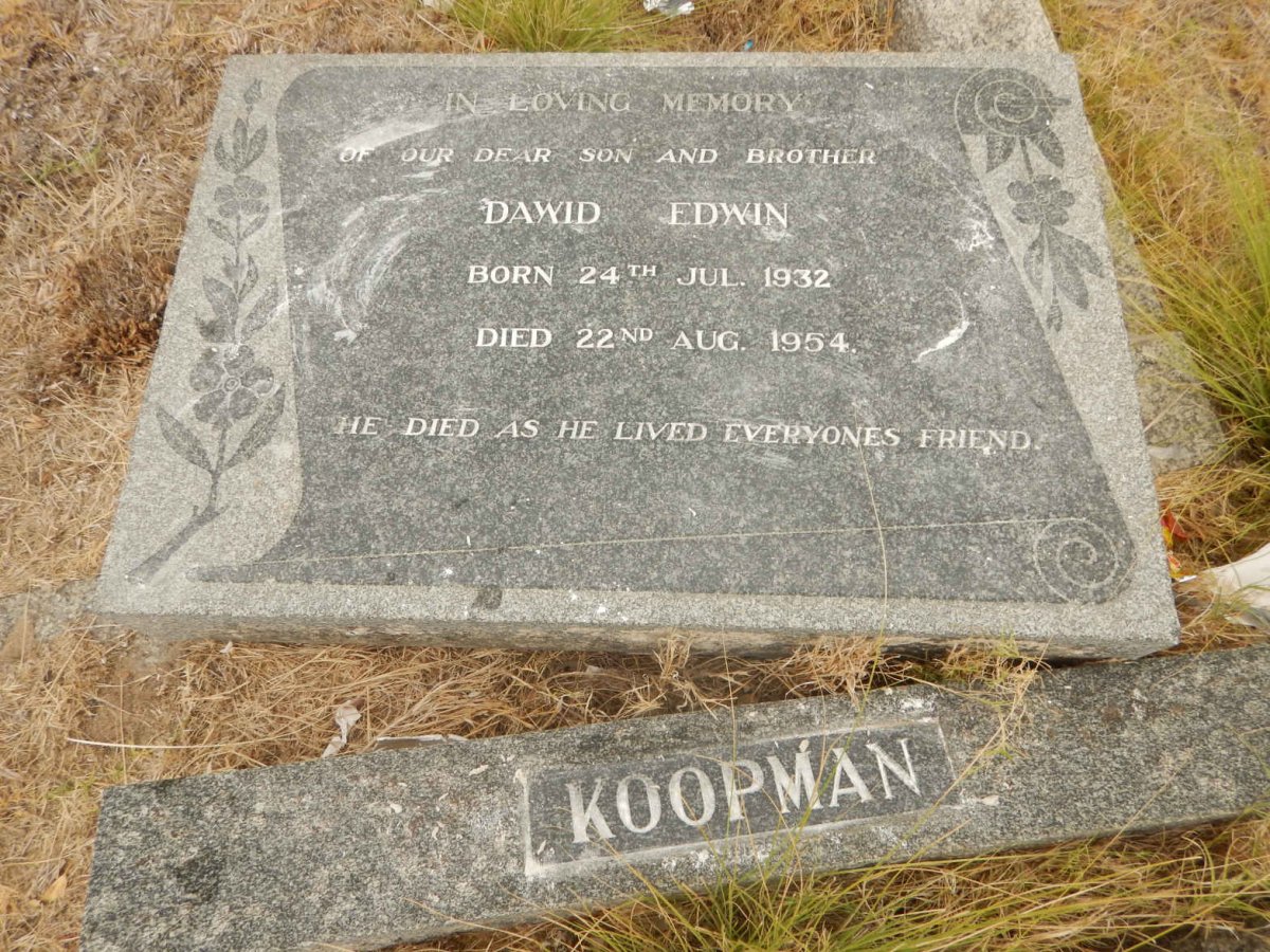 KOOPMAN Dawid Edwin 1932-1954