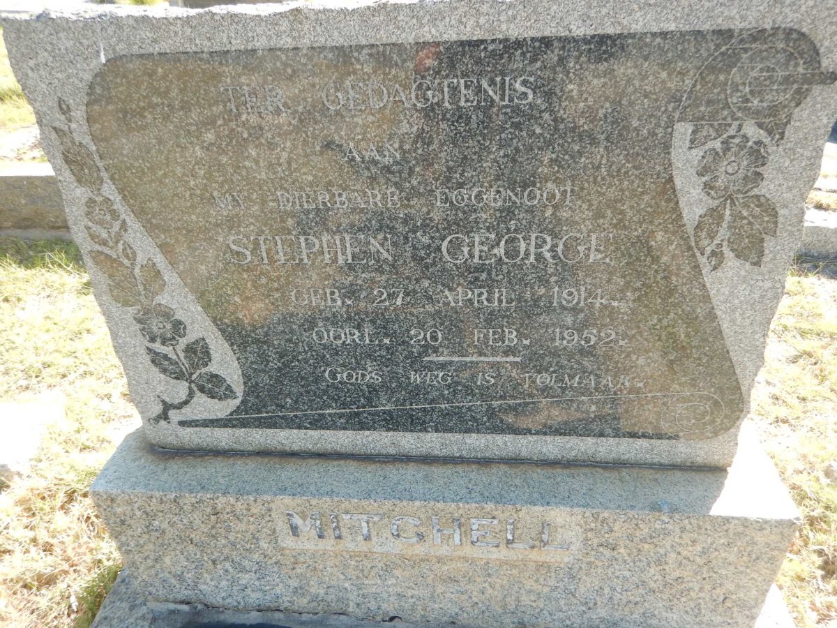 MITCHELL Stephen George 1914-1952