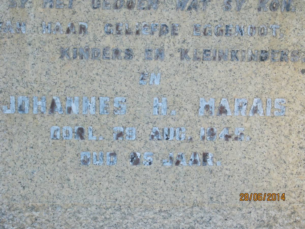 MARAIS Johannes H. -1945 &amp; Anna Elizabeth BOOYSEN -1942