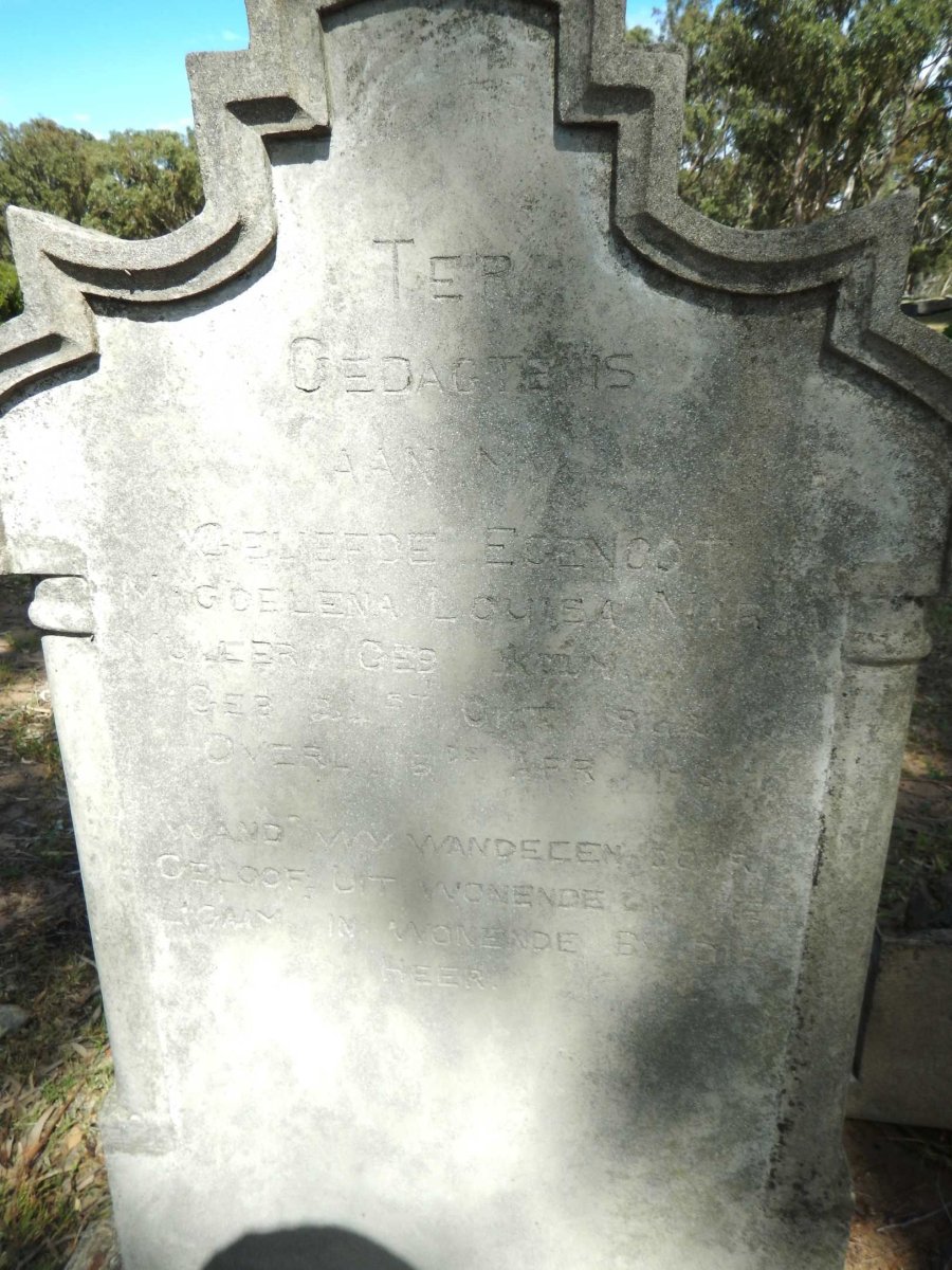 MULLER Magdelena Louisa Maria nee KUHN