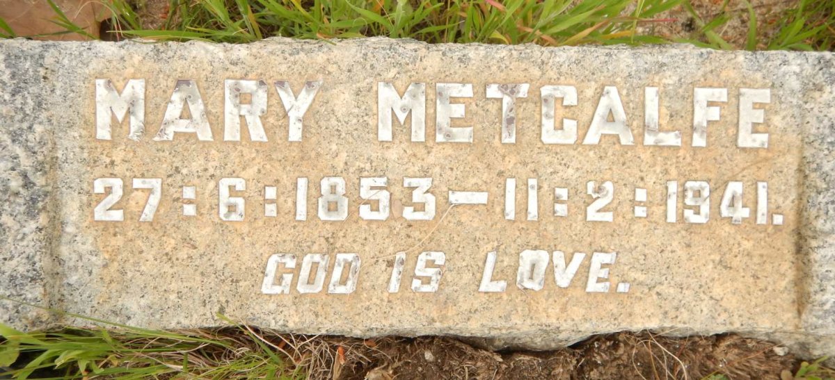 METCALFE Mary 1853-1941