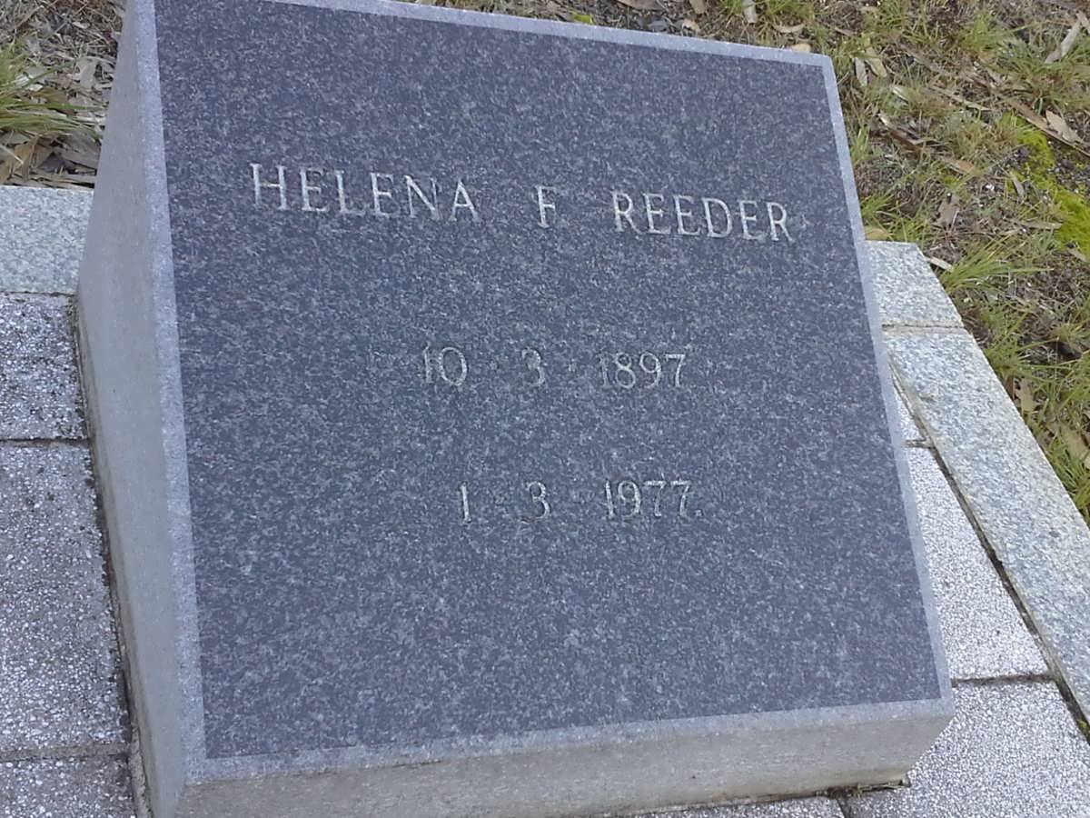 REEDER Helena F. 1897-1977