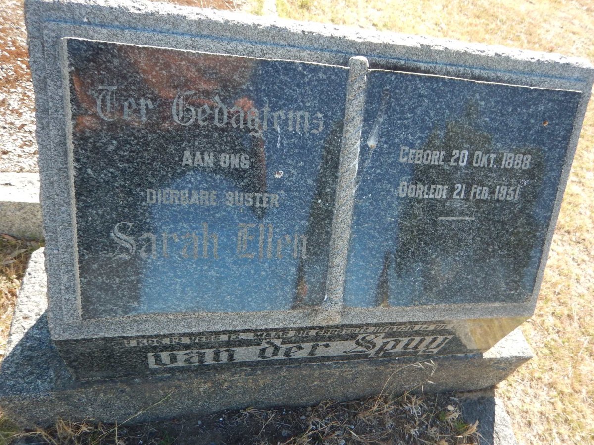 SPUY Sarah Ellen, van der 1888-1951