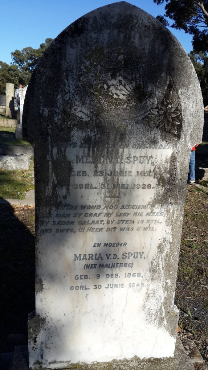 SPUY Melt, v.d. 1852-1928 &amp; Maria MALHERBE 1868-1946