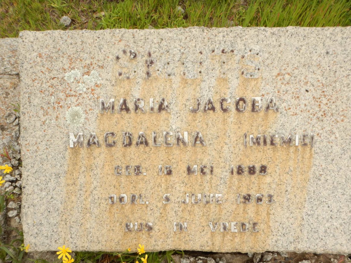 SMUTS Maria Jacoba Magdalena 1888-1963