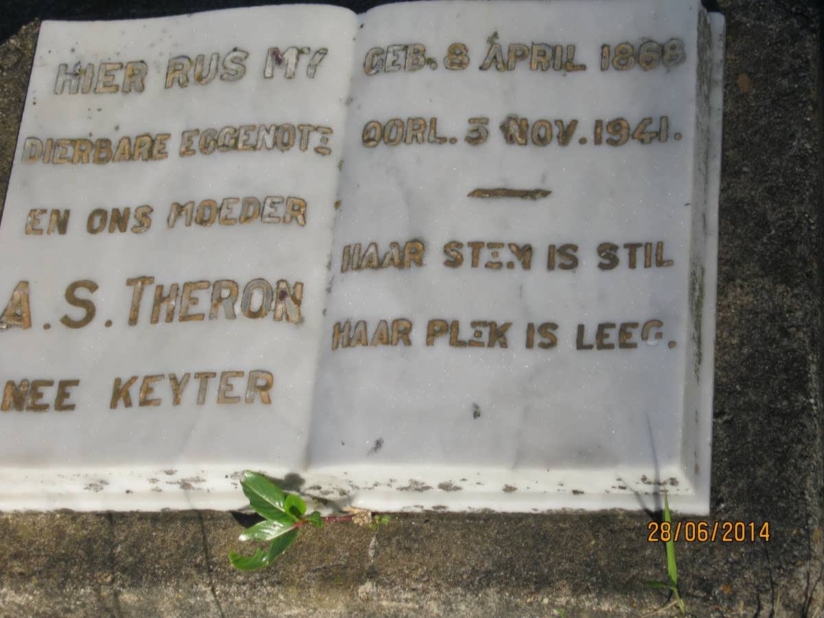 THERON A.S. nee KEYTER 1868-1941