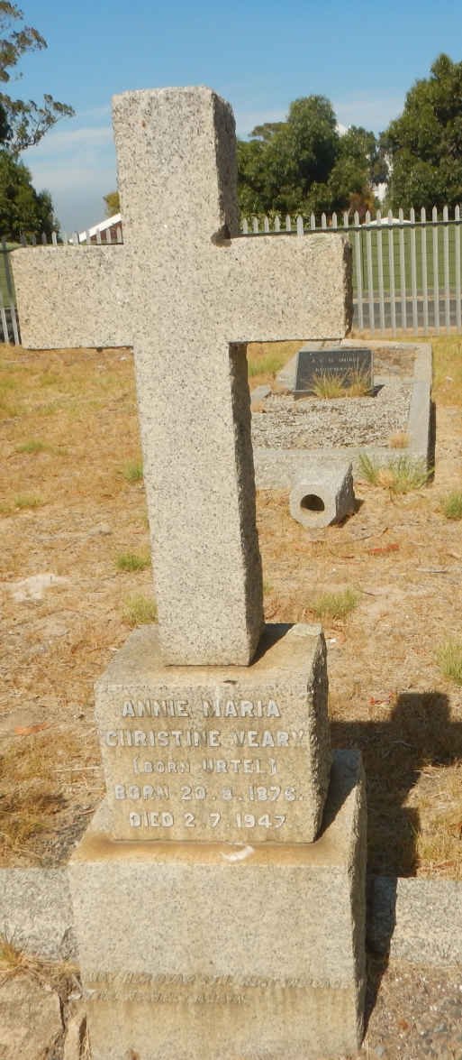 VEARY Annie Maria Christine nee URTEL 1876-1947