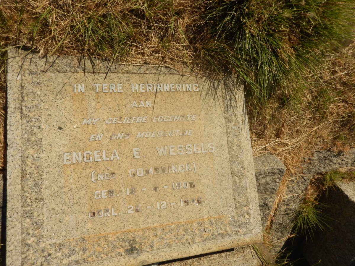 WESSELS Engela E. nee COMBRINCK 1908-1946