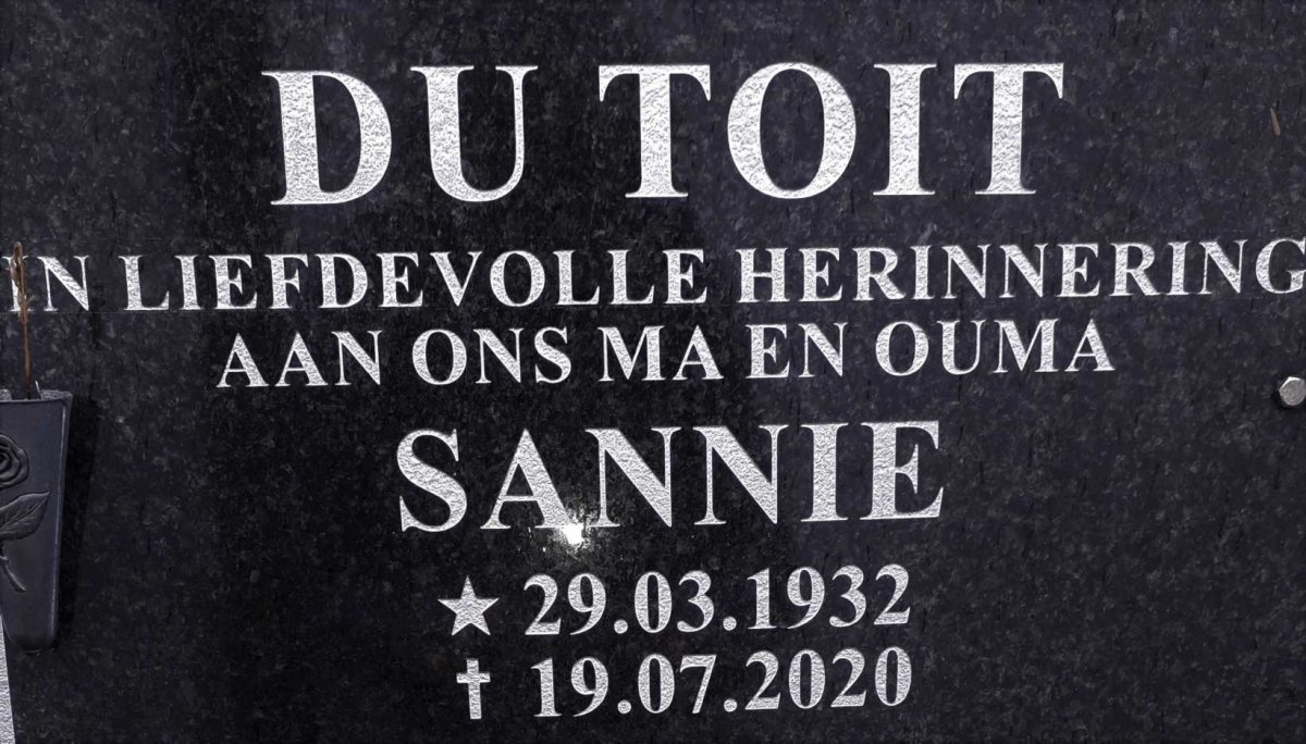 TOIT Sannie, du 1932-2020