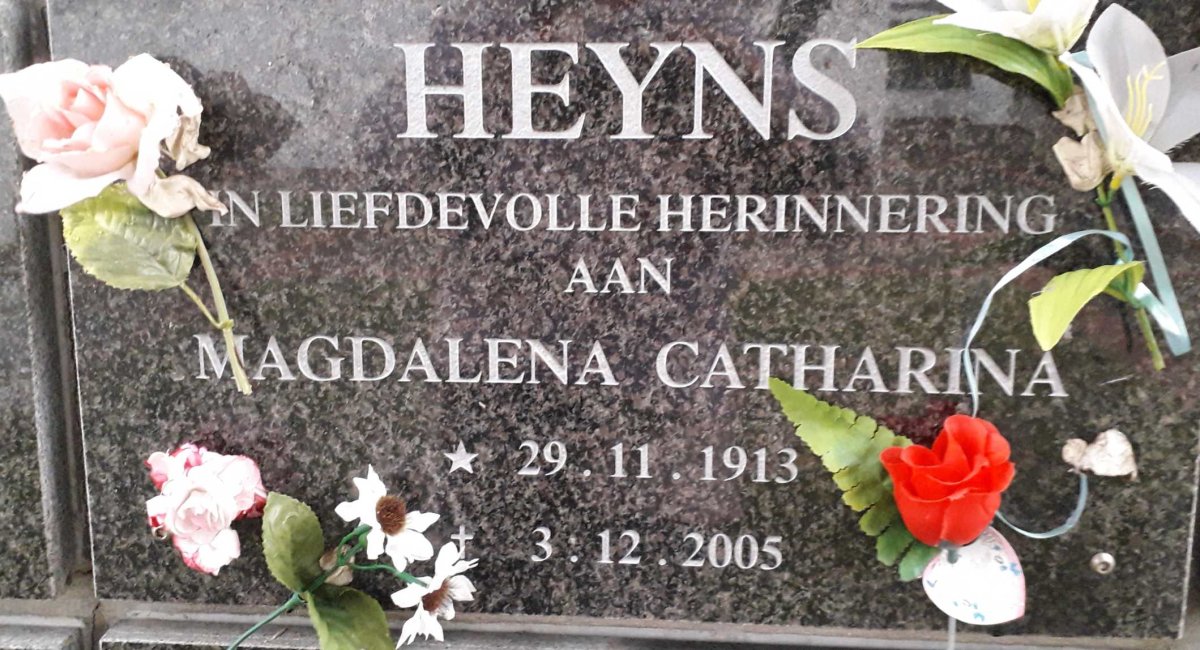 HEYNS Magdalena Catharina 1913-2005