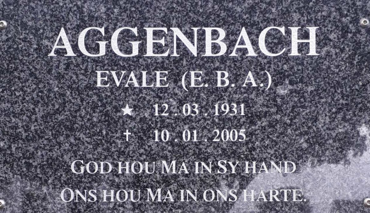 AGGENBACH E.B.A. 1931-2005