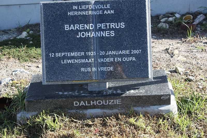 DALHOUZIE Barend Petrus Johannes 1925-2007