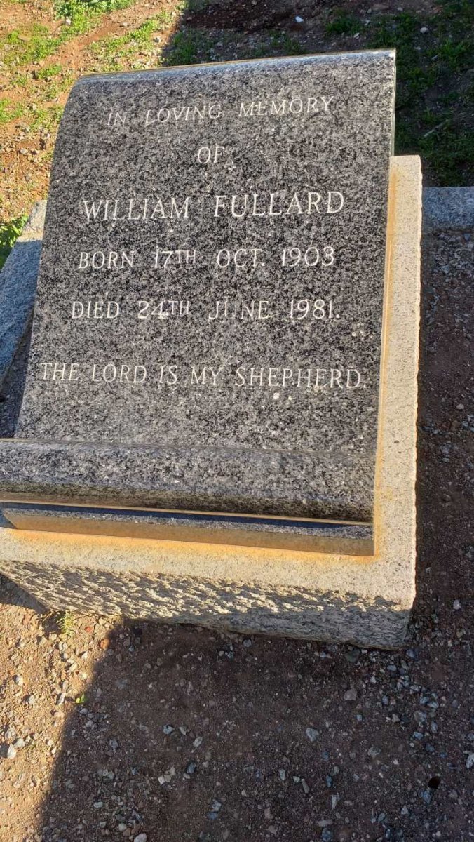 FULLARD William 1903-1981 &amp; Hope Erica MULLER 1914-1989