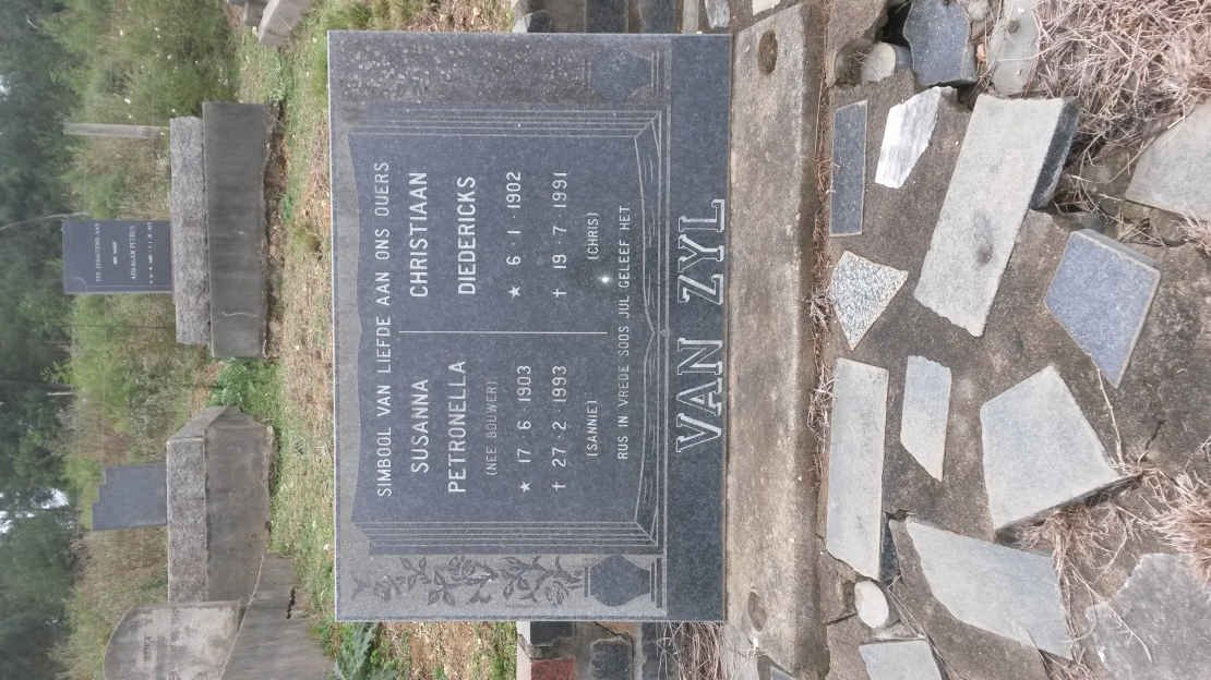 ZYL Christiaan Diedericks, van 1902-1991 &amp; Susanna Petronella BOUWER 1903-1993