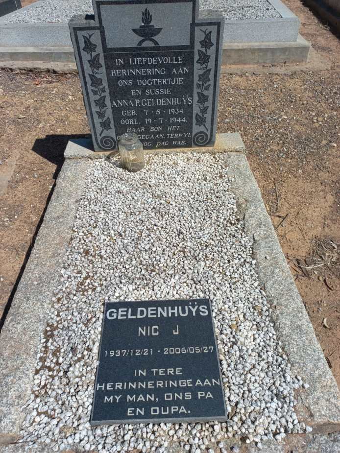 GELDENHUYS Anna P. 1934-1944 :: GELDENHUYS Nic J. 1937-2006