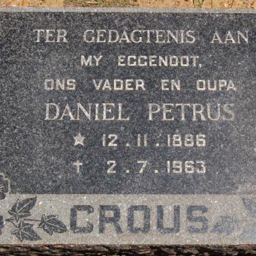 CROUS Daniel Petrus 1886 -1963