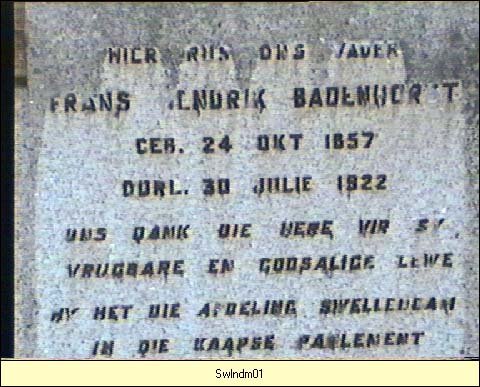 BADENHORST Frans Hendrik 1857-1922