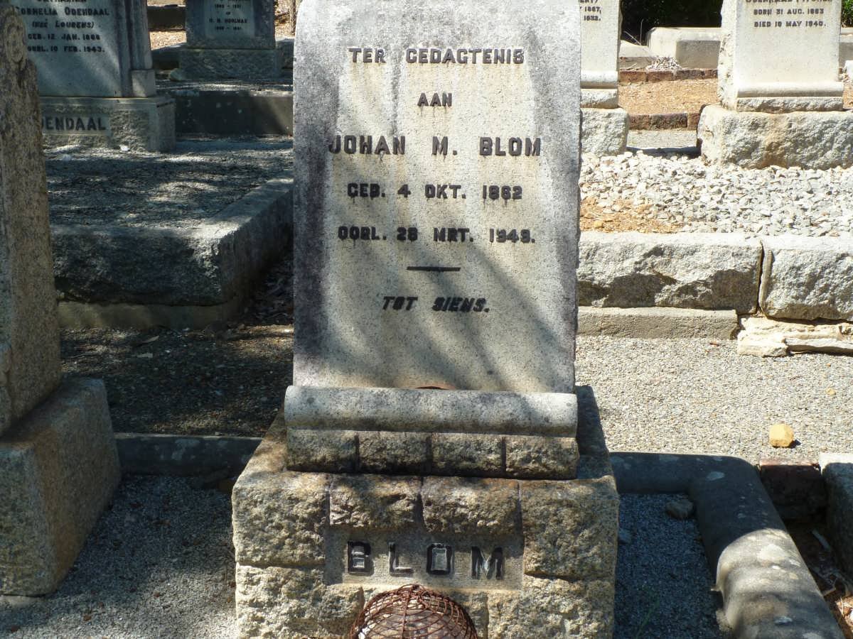 BLOM Johan M. 1882-1949