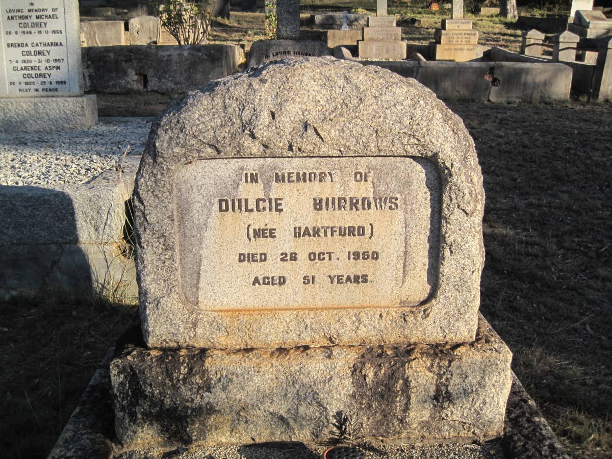 BURROWS Dulcie nee HARTFORD -1950
