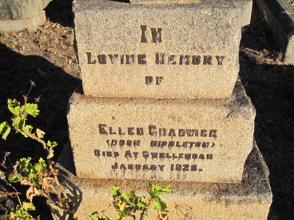 CHADWICK Ellen nee MIDDLETON -1928