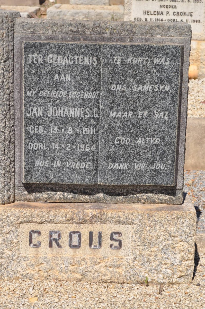 CROUS Jan Johannes G. 1911-1954 