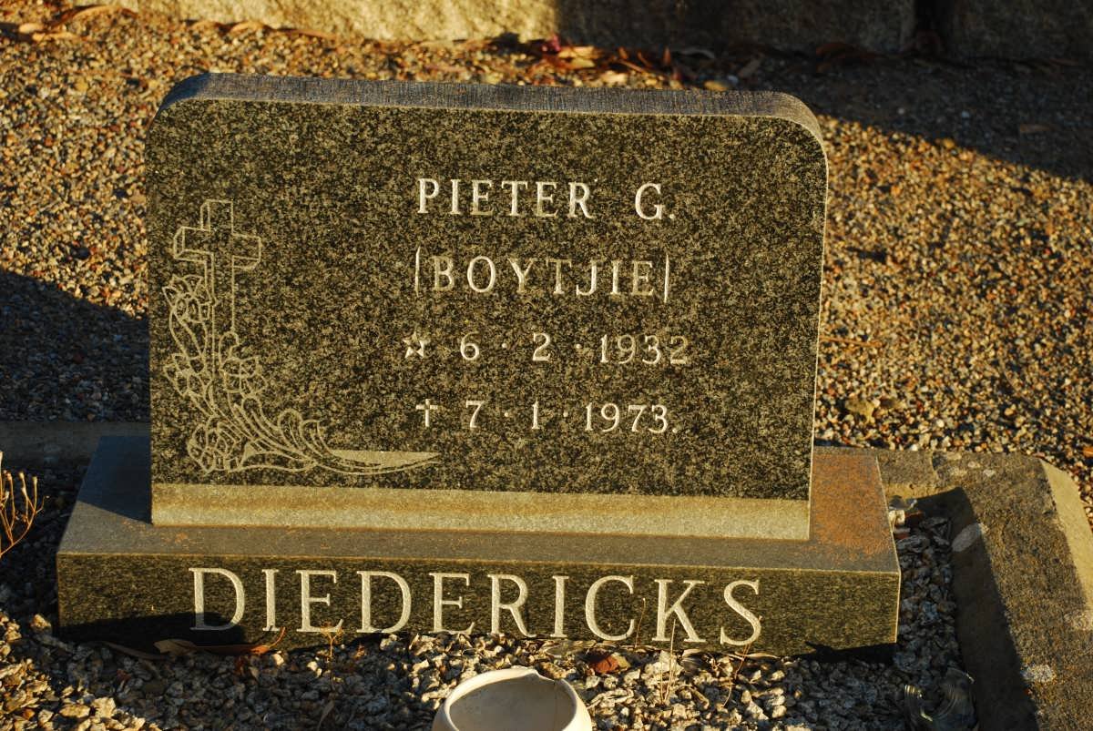 DIEDERICKS Pieter G. 1932-1973