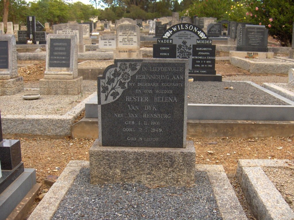 DYK Hester Helena, van nee VAN RENSBURG 1901-1949