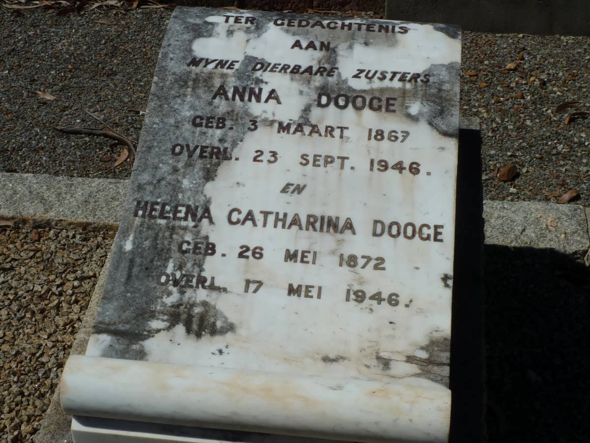 DOOGE Anna 1867-1946 :: DOOGE Helena Catharina 1872-1946