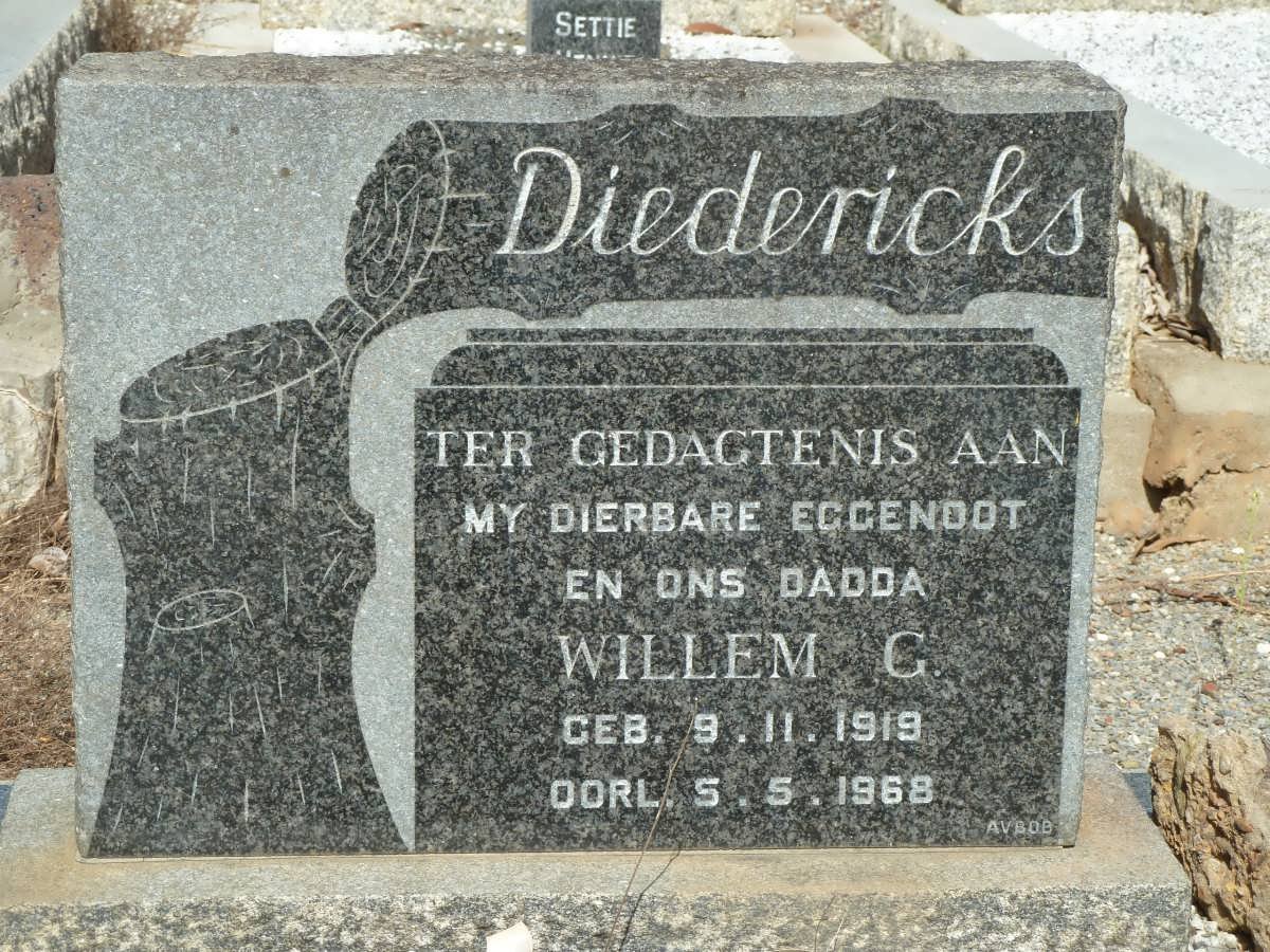 DIEDERICKS Willem G. 1919-1968
