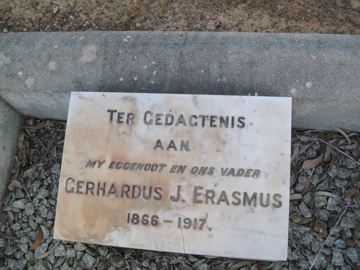 ERASMUS Gerhardus J. 1866-1917