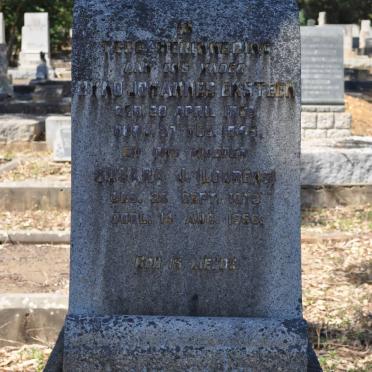 EKSTEEN Ryno Johannes 1869-1945 &amp; Susara J. LOURENS 1973-1956