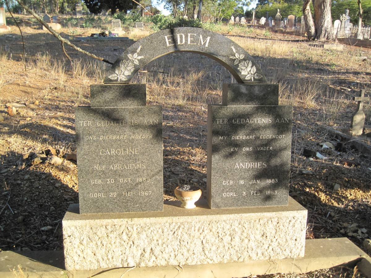 EDEM Andries 1883-1963 &amp; Caroline ABRAHAMS 1889-1967