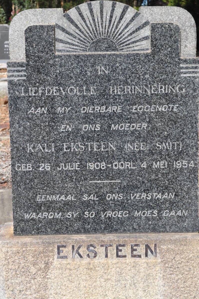 EKSTEEN Kali nee SMIT 1908-1954