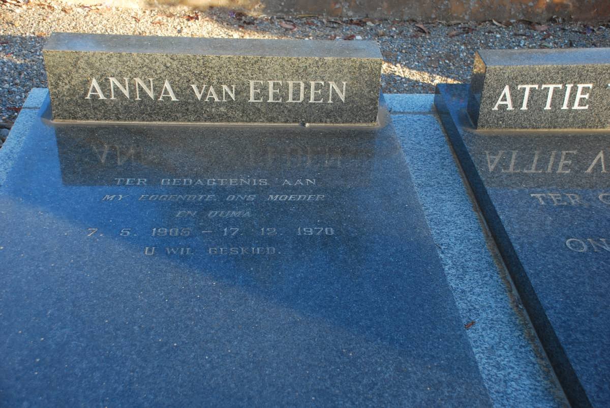 EEDEN Anna, van 1905-1970