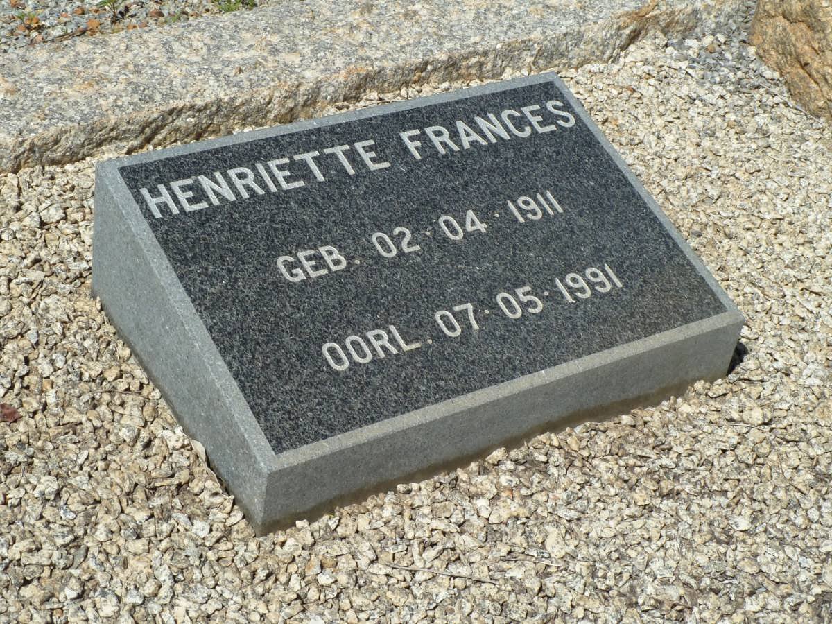 FRANCES Henriette 1911-1991