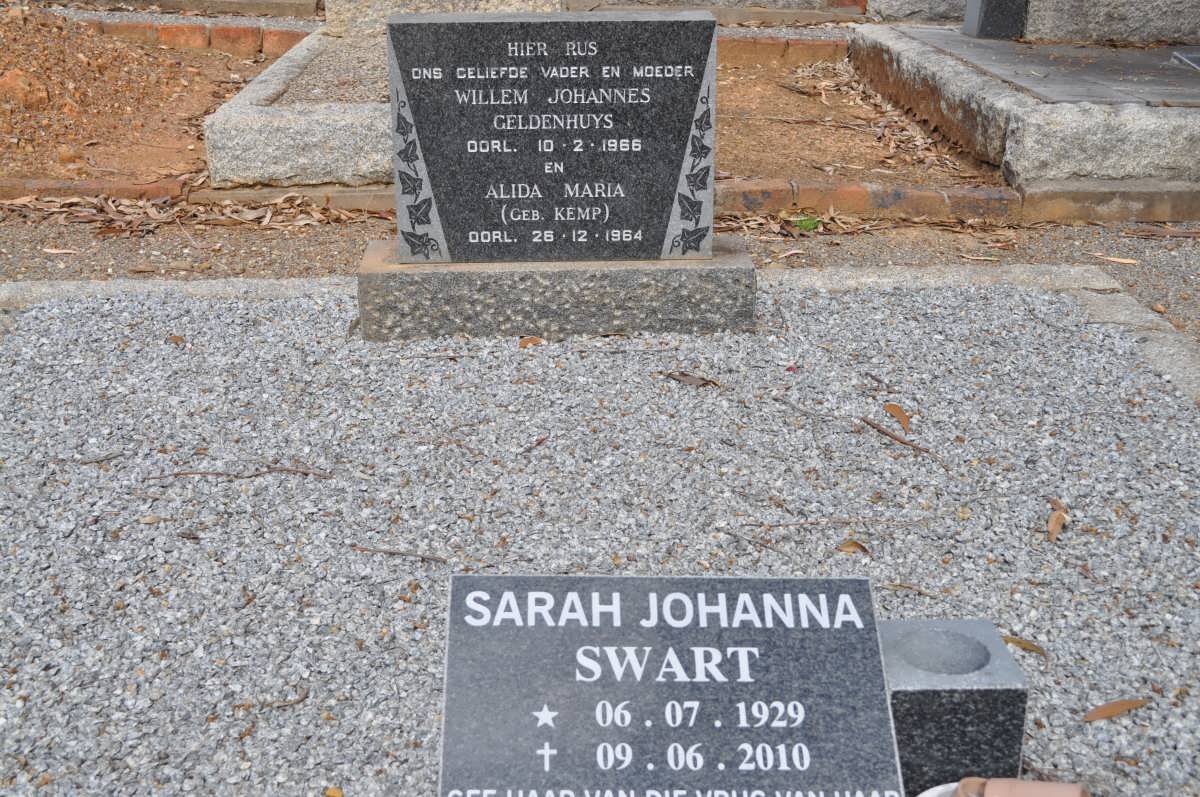 GELDENHUYS Willem Johannes -1966 &amp; Maria Alida KEMP -1964 :: SWART Sarah Johanna 1929-2010