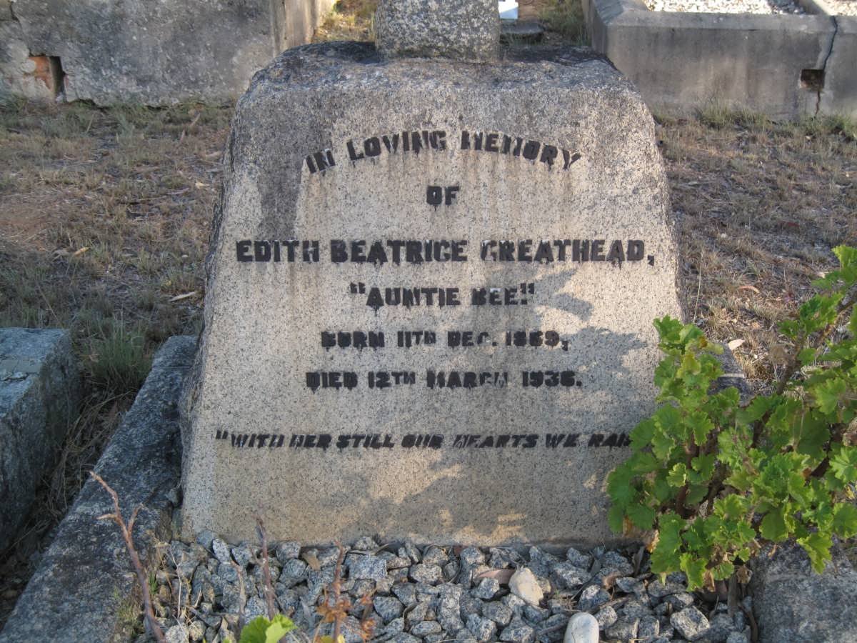 GREATHEAD Edith Beatrice 18?9-1936