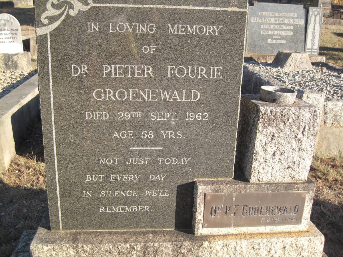 GROENEWALD Pieter Fourie -1962