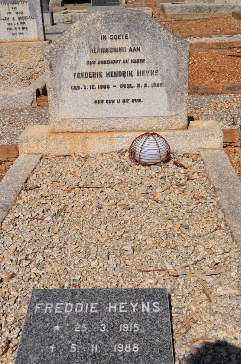 HEYNS Frederik Hendrik 1880-1950 :: HEYNS Freddie 1915-1988
