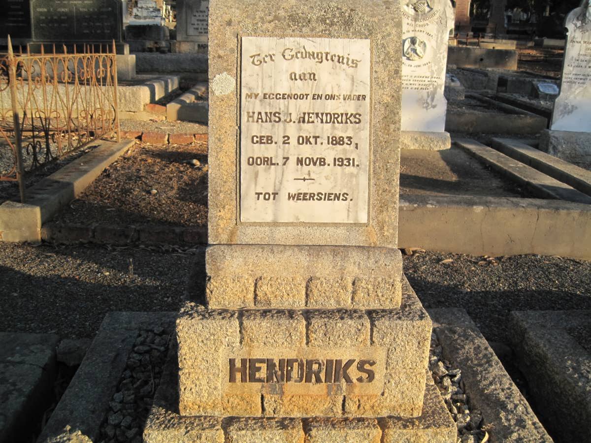 HENDRIKS Hans J. 1883-1931