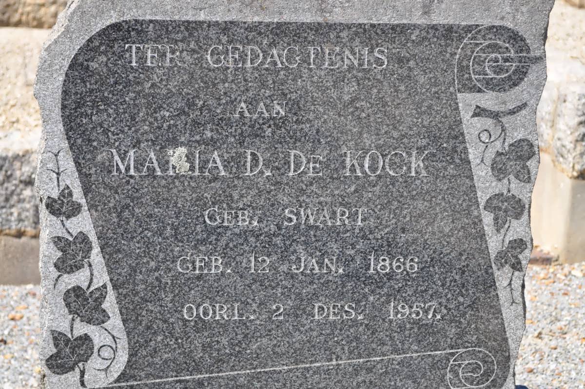 KOCK Maria D., de nee SWART 1866-1957